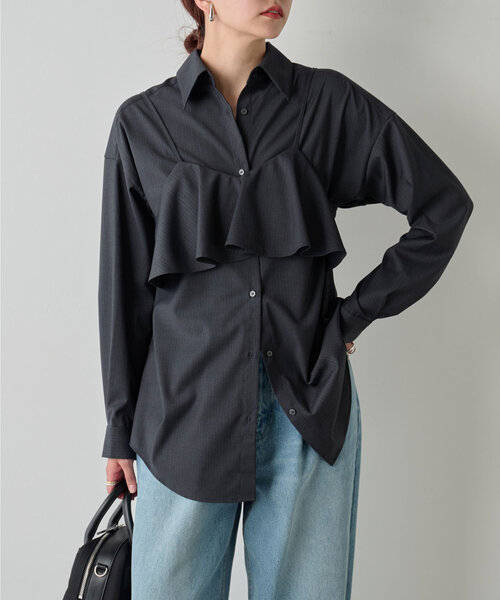 「GALLARDAGALANTE」 長袖シャツ FREE グレー レディース