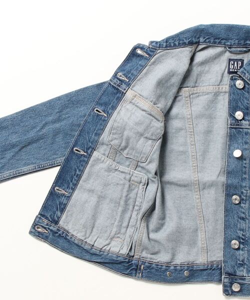 「GAP」 デニムジャケット XX-SMALL ライトインディゴブルー レディース