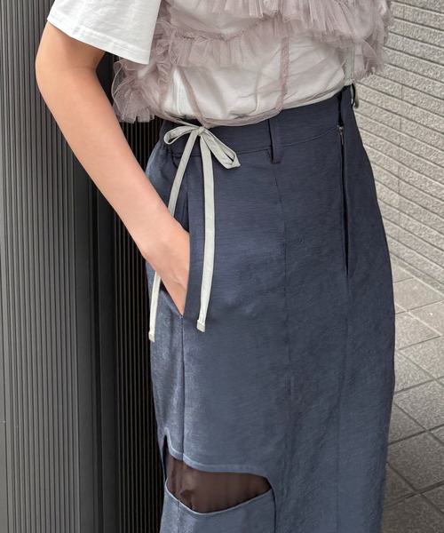 tシャツ 「＆g'aime」チュールビスチェレイヤードT　Tulle Bustier Layered Tee レディース &g'aime tシャツ 「＆g'aime」チュールビスチェレイヤードT