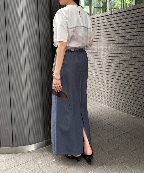 &g'aime tシャツ 「＆g'aime」チュールビスチェレイヤードT