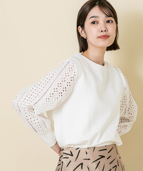 「Gready Brilliant」 「favori」長(zhǎng)袖カットソー 38 オフホワイト レディース