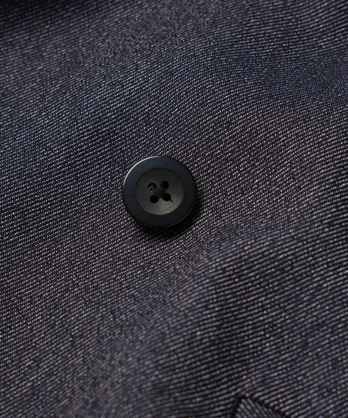 ジャケット テーラードジャケット Faux Denim Slant Belt Tailored Jacket メンズ レディースの画像