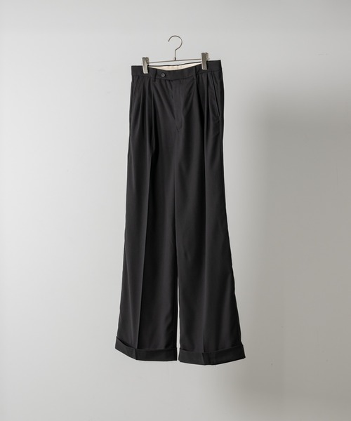 soerte スラックス Wide straight slacks/ワイドストレートスラックスパンツ