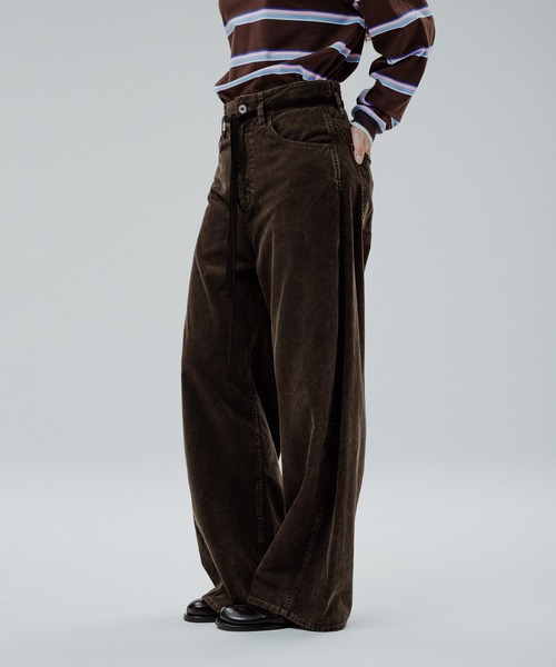 ADAM ET ROPE' パンツ ガーメントダイコーデュロイパンツ