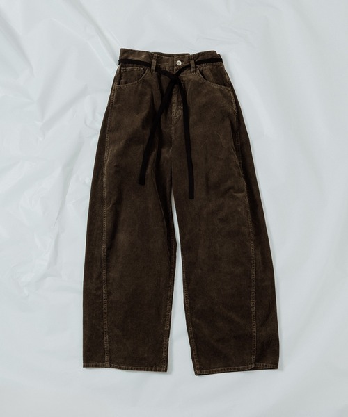 ADAM ET ROPE' パンツ ガーメントダイコーデュロイパンツ