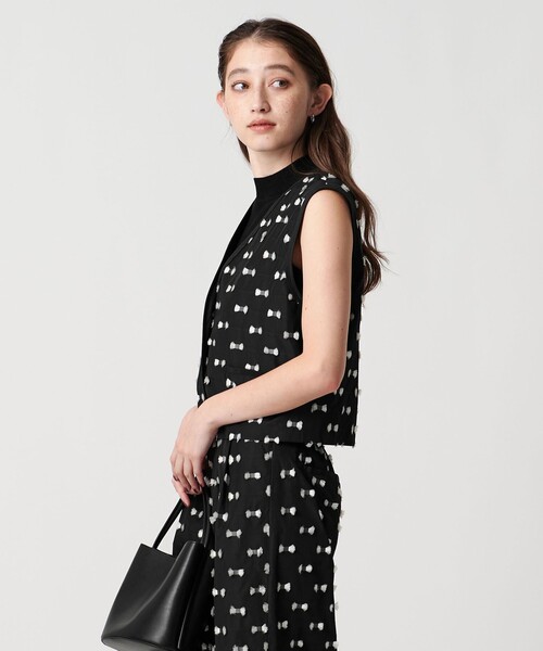 ユナイテッドアローズ ジレ　リボンカットジャガードベスト UNITED ARROWS ベスト ジレ リボン カットジャガード