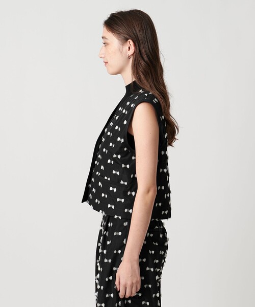 ユナイテッドアローズ ジレ　リボンカットジャガードベスト UNITED ARROWS ベスト ジレ リボン カットジャガード