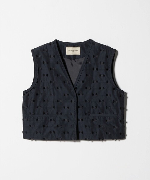UNITED ARROWS ベスト ジレ リボン カットジャガード