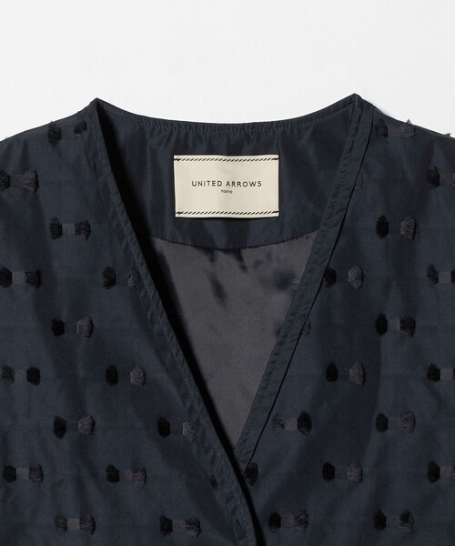 UNITED ARROWS ベスト ジレ リボン カットジャガード