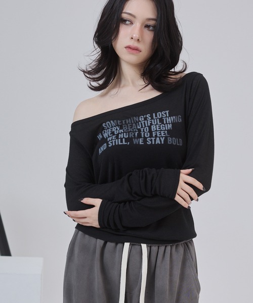 ENVYM tシャツ 2WAYシアートップス レディース : ZOZOTOWN Yahoo