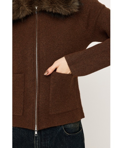 SLY ニット セーター 「2025AW」F/FUR COLLAR KNIT TOPS