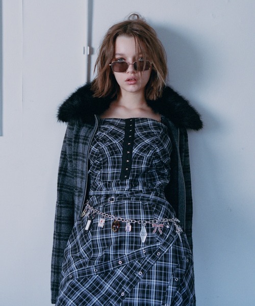 SLY（スライ） ニット セーター 「セットアップ可」F/FUR COLLAR KNIT