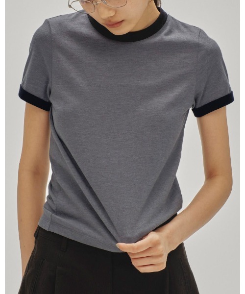 TODAYFUL Compact Ringer Tee グレー TODAYFUL tシャツ Compact Ringer Tee レディース : ZOZOTOWN