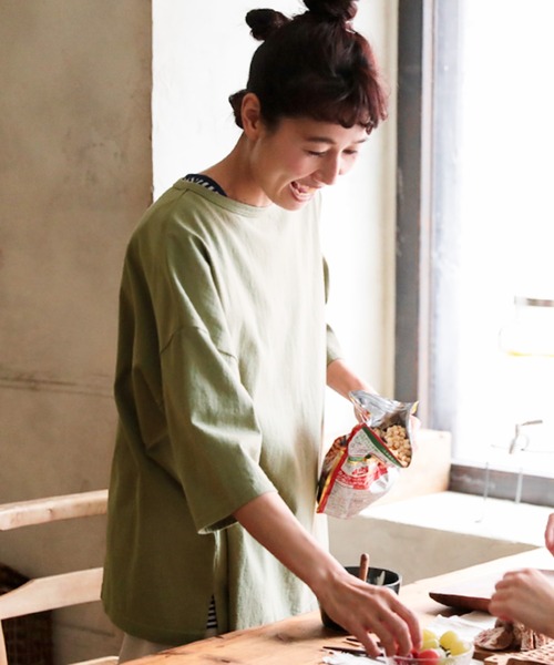 「soulberry」 半袖Tシャツ M オリーブ レディース_画像8