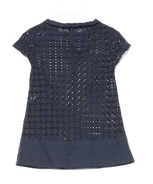 「TOMORROWLAND」 半袖ブラウス 38 ネイビー レディース_画像2