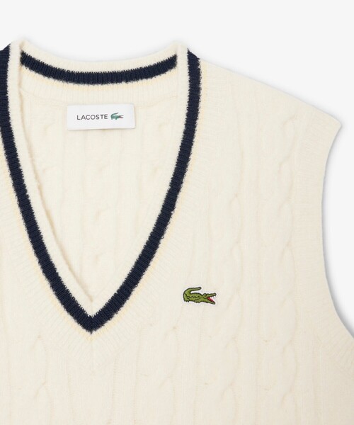 LACOSTE（ラコステ） ベスト ジレ ウール×ナイロン エッセンシャル