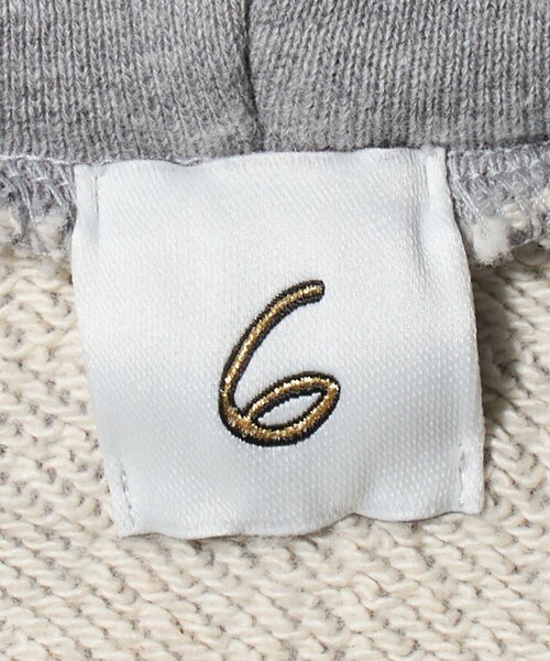 6 パーカー 「6(ROKU)」コットン ウラケ フーディー レディース