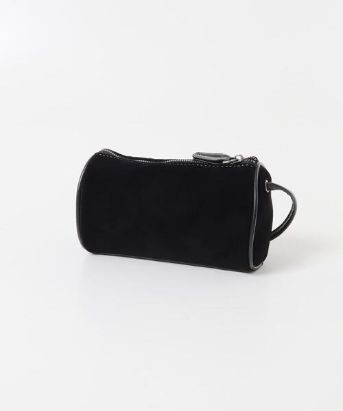 ブラック ベロア バッグ WHYTO.｜ベロア ギャザー ミニバッグ “velour gather mini bag