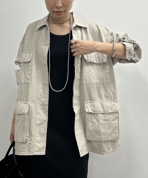 Loungedress（ラウンジドレス） デニムジャケット MEDIUM ライトグレー