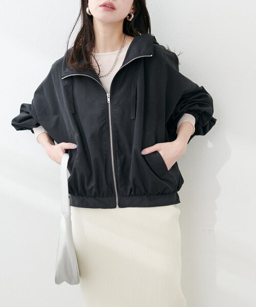 「natural couture」 ジップアップブルゾン FREE アイボリー レディース_画像9