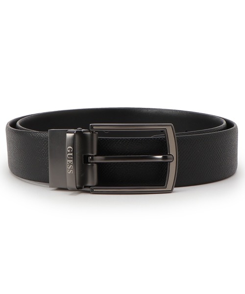 【ブラック(BLA)】GUESS ベルト (M)Adjustment & Rev H35 GUESS（ゲス） ベルト Adjustment ＆ Rev H35 ベルト メンズ