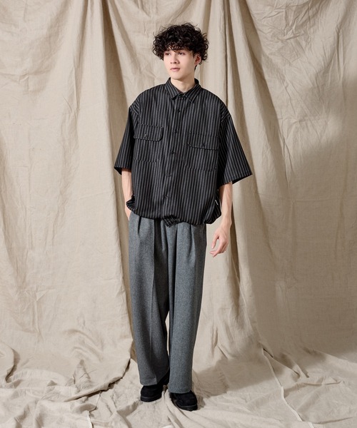 「WETTEMPT」 半袖シャツ MEDIUM インディゴブルー メンズ_画像2
