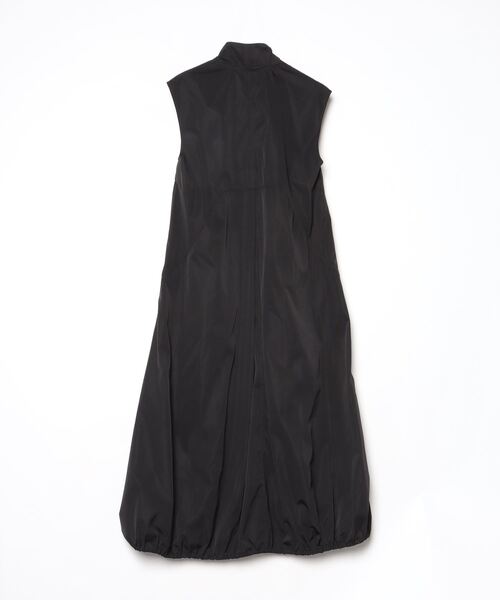 黒のノースリーブワンピース ジュノア JUNOAH ノースリーブトレンチワンピース （ブラック