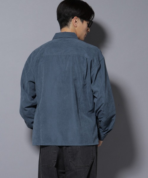 NORMANBROS別注ワイドポケット ピーチ起毛シャツ(セットアップ可)