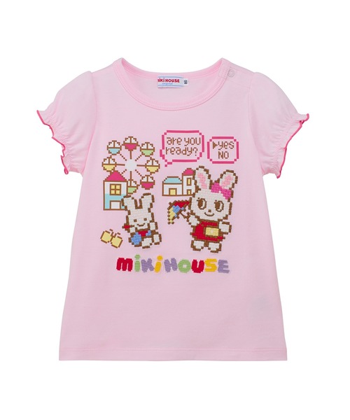 MIKI HOUSE（ミキハウス） tシャツ レトロゲーム刺繍うさこ半袖Tシャツ