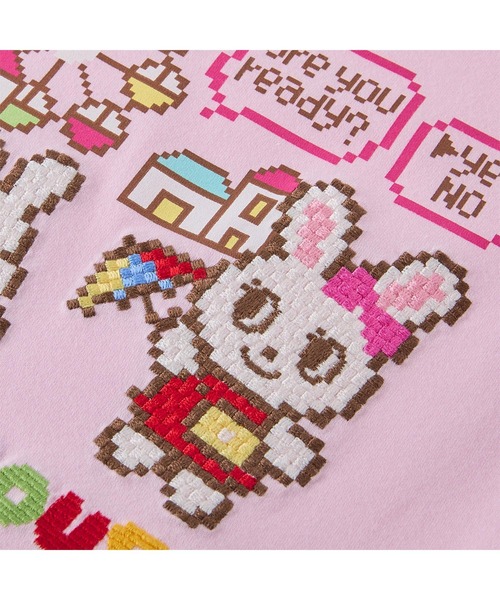 MIKI HOUSE（ミキハウス） tシャツ レトロゲーム刺繍うさこ半袖Tシャツ