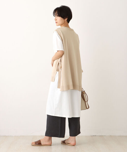 「Afternoon Tea」 半袖ワンピース MEDIUM グレー レディース_画像2