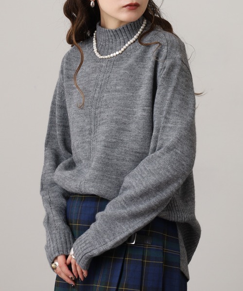 ニット セーター BRODIAEA イタリア糸ハイネックプルオーバーニット