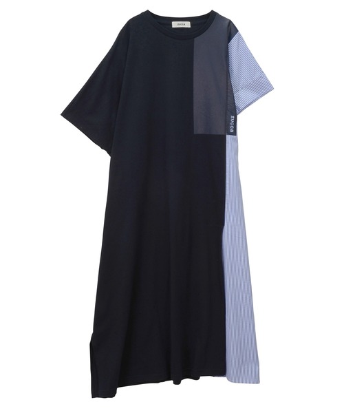 「ZUCCa」 半袖ワンピース M size ブラック レディースの画像