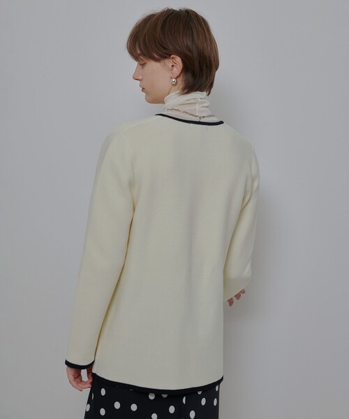 allureville（アルアバイル） カーディガン ガーターノーカラーニット