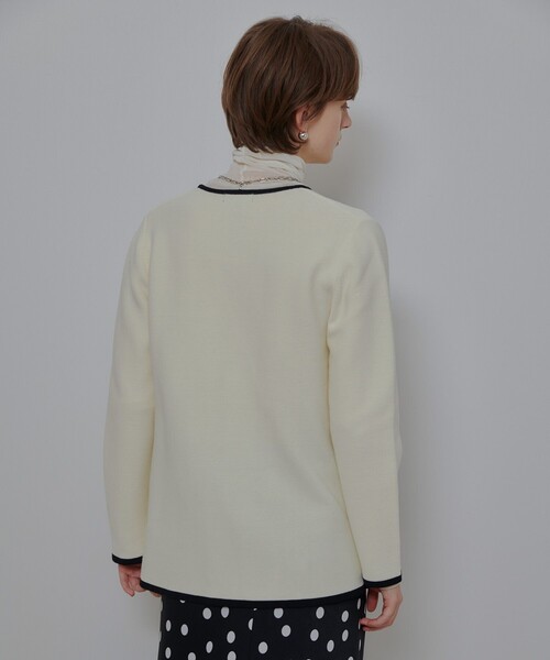 allureville（アルアバイル） カーディガン ガーターノーカラーニット