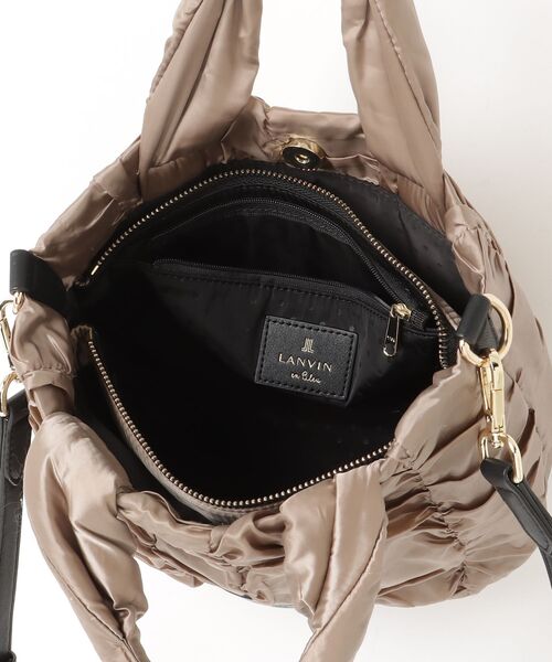 「LANVIN en Bleu」 ワンポイント2WAYバッグ - ベージュ レディース_画像4