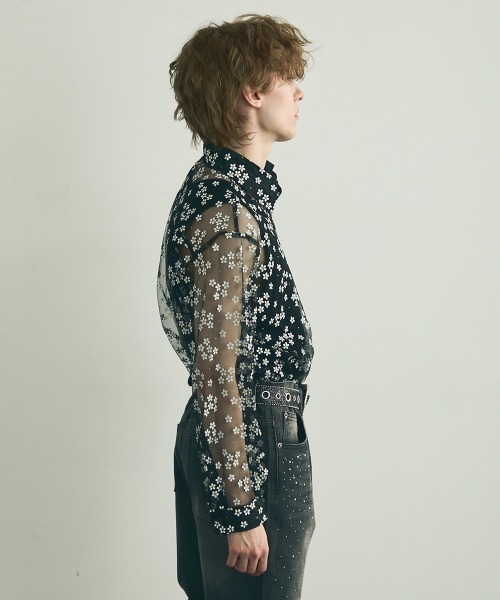 「Shoowtime」 長袖シャツ MEDIUM ブラック メンズ_画像5