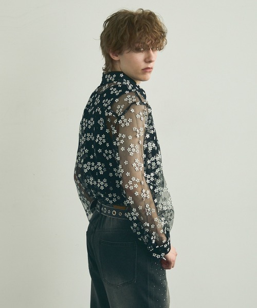 「Shoowtime」 長袖シャツ MEDIUM ブラック メンズ_画像6