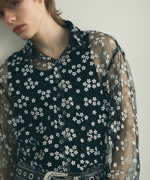 「Shoowtime」 長袖シャツ MEDIUM ブラック メンズ_画像8