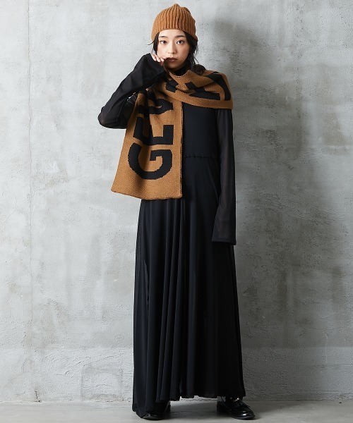 「GEVS.」 長袖ワンピース L～LL ブラック レディース_画像2