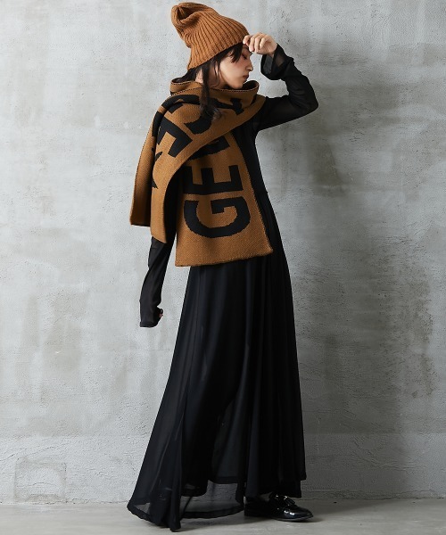 「GEVS.」 長袖ワンピース L～LL ブラック レディース_画像5