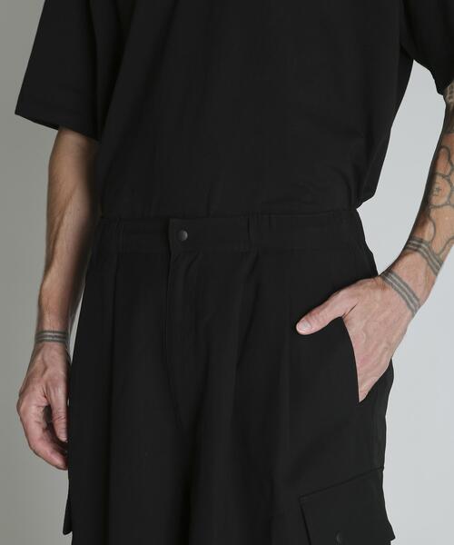 ワイドパンツ カーゴパンツ Schott/ショット/CHIFFON CARGO PANTS/シフォン カーゴパンツ メンズ レディースの画像