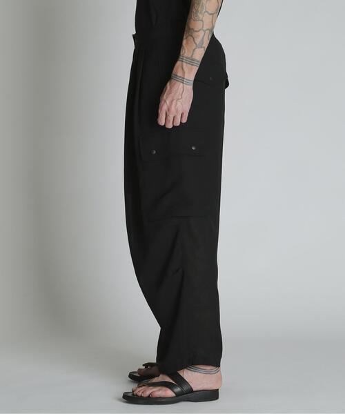ワイドパンツ カーゴパンツ Schott/ショット/CHIFFON CARGO PANTS/シフォン カーゴパンツ メンズ レディースの画像