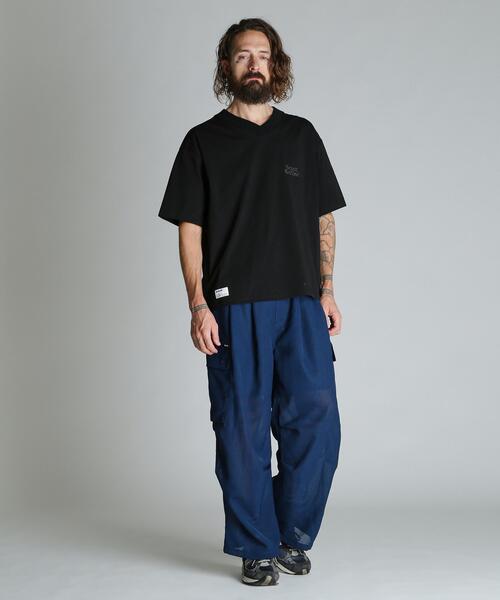 ワイドパンツ カーゴパンツ Schott/ショット/CHIFFON CARGO PANTS/シフォン カーゴパンツ メンズ レディースの画像