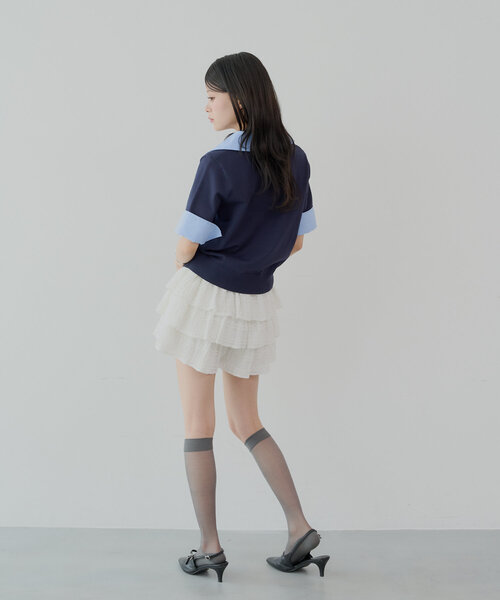 「Chico」 半袖ニット FREE グレー レディース_画像7