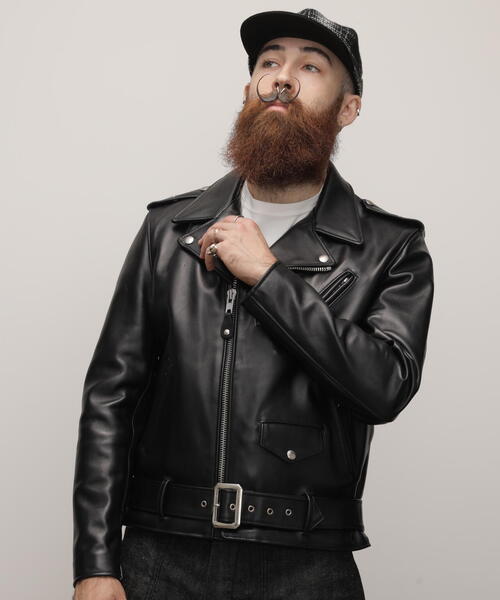 Schott N.Y.C（ショット） 「schott」 レザージャケット 42 ブラック