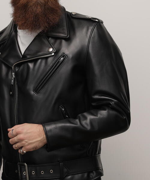 Schott N.Y.C（ショット） 「schott」 レザージャケット 42 ブラック