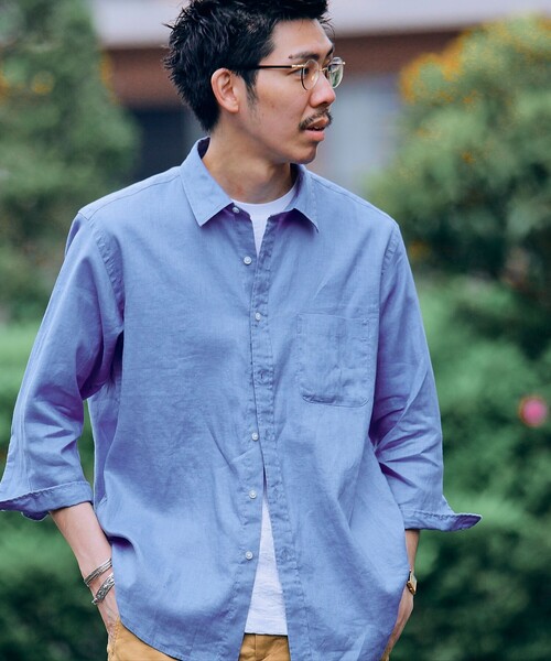 「SHIPS」 長袖シャツ MEDIUM ネイビー メンズ_画像5