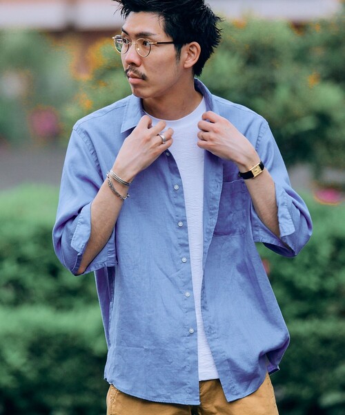 「SHIPS」 長袖シャツ MEDIUM ネイビー メンズ_画像7