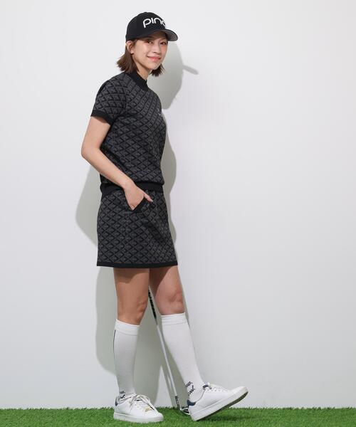 スカート 「PING APPAREL」AZモノグラムジャカードニットスカート 「PERFORMANCE」 (LADIES)の画像